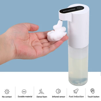 

150mL Touchless Foaming Soap Dispenser Sanitary Automatic Foam Soap Dispenser Infrared Hand-free Foam Lotion Gel Auto Hand