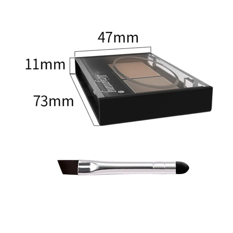 MYG Eyebrow Powder 4 Color Waterproof Eyeshadow Cake Makeup Eyebrow Powder Eye Shadow Eye Brow Palette + Brush Eyebrow Enhancer