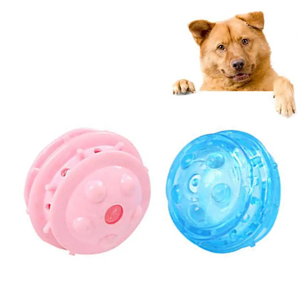 Pet Dog Puppy эластичный утечка пищевой мяч молярная Интерактивная жевательная игрушка для укуса