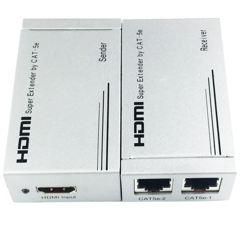 HDMI удлинитель cat5e/6 кабель до 50 м для PS4 HDTV ПК ноутбук с адаптером питания