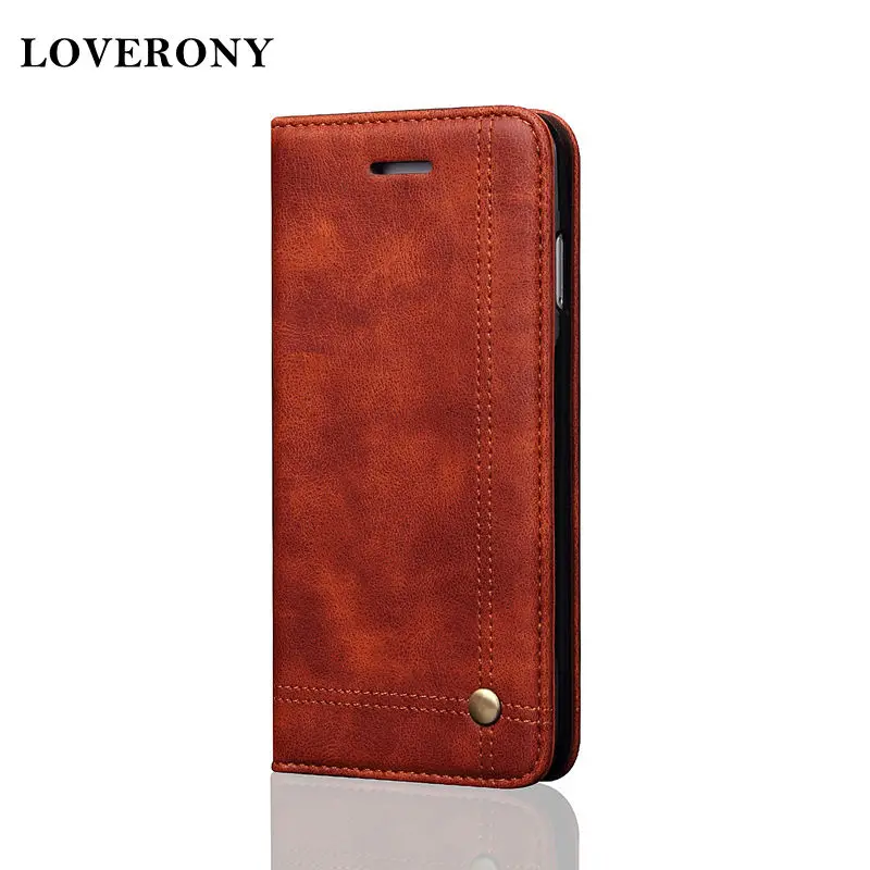 LOVERONY деловой кожаный флип чехол для iPhone 6 7 8 Plus XS 5E кошелек с отделением карт