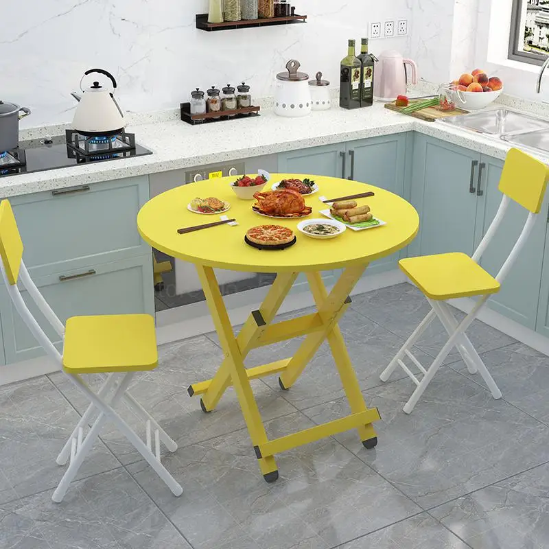 

Foldable Table Simple Table Rental Household Simple Small Household Rental Square Table Round Table Dining Table