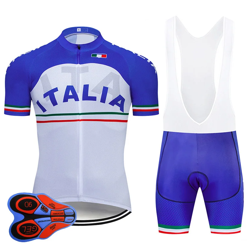 

Комплект одежды для велоспорта Team ITALIA, синяя одежда для велоспорта, трикотажная одежда для горных велосипедов
