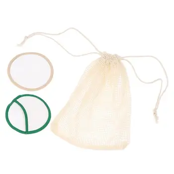 

16Pcs Three-Layer Makeup Cleansing Pad Washable Facial Makeup Remover Mats Bamboo Fiber Facial Cleansing Cushion with a Mesh Bag