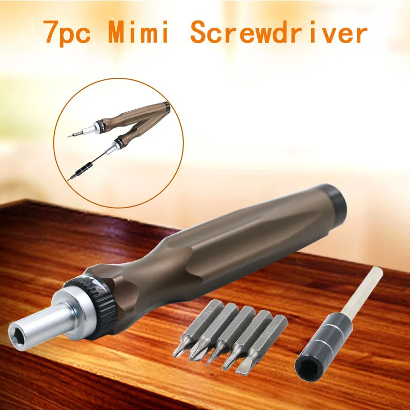 

7pcs/set Screwdriver Set With Extension Rod Rotation Handle Hex Metric Screwdriver Hand Tools Repairing Tools Set  