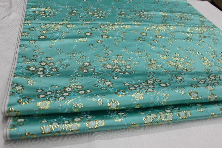 Античная жаккардовая парча металлическая шелковая ткань Cheongsam BJD платье монгольский халат материал Декоративные Diy ткань сливы