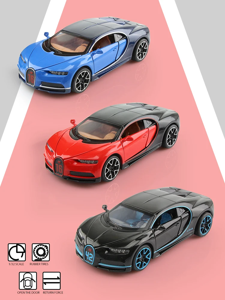 Коллекционная модель миниавто игрушки для детей Bugatti Chiron суперпорты имитация