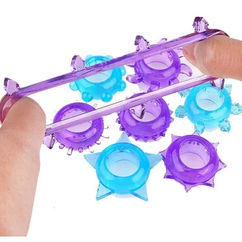 5 Pcs Sex Toys For Men Cock Rings Delay Ejaculation Penis Enlargement Condom Intimate Goods 5