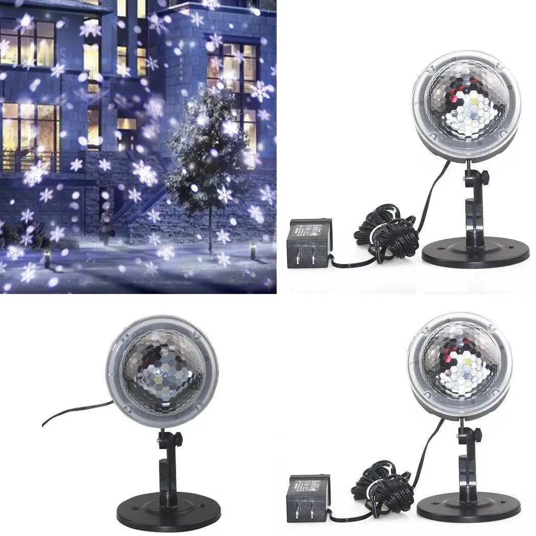 Home Garden Outdoor Lawn Snowflake Projector About 500 cm LED 5W 110-240V-15-45 Celsius 180Degree Lamp IP65