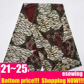

Free shipping Ankara African Wax Veritable Real Wax Fabric Cotton Sewing Dress Material 6yards/One Pieces
