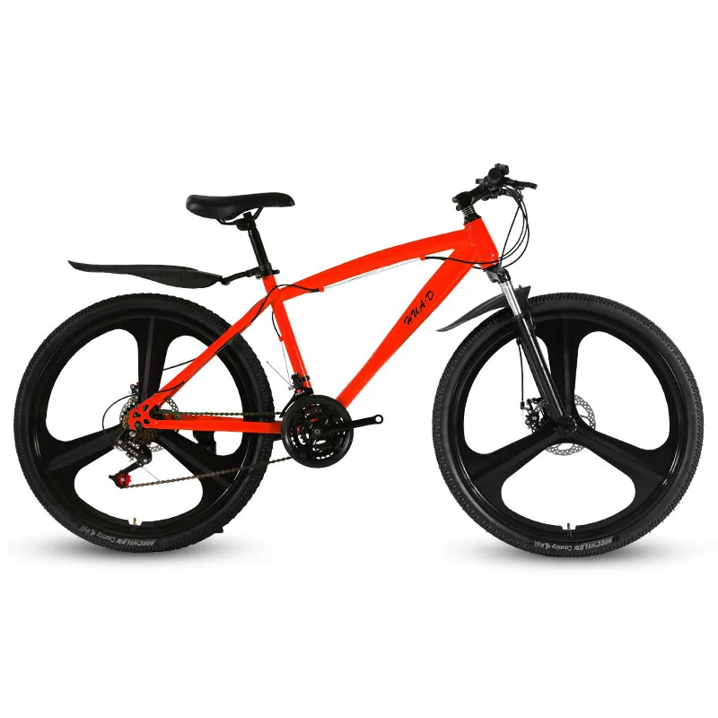 26-Inch Mountain Bicycle Speed Change Double Disc Brake Three Knife Wheel Student Adult Shock Absorption Cross-Country Bike