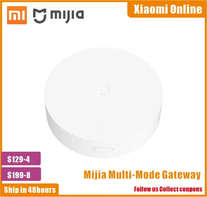 Шлюз Xiaomi Mijia ZigBee 3 0 многорежимный сетевой хаб с Wi Fi и Bluetooth голосовое дистанционное управление работает
