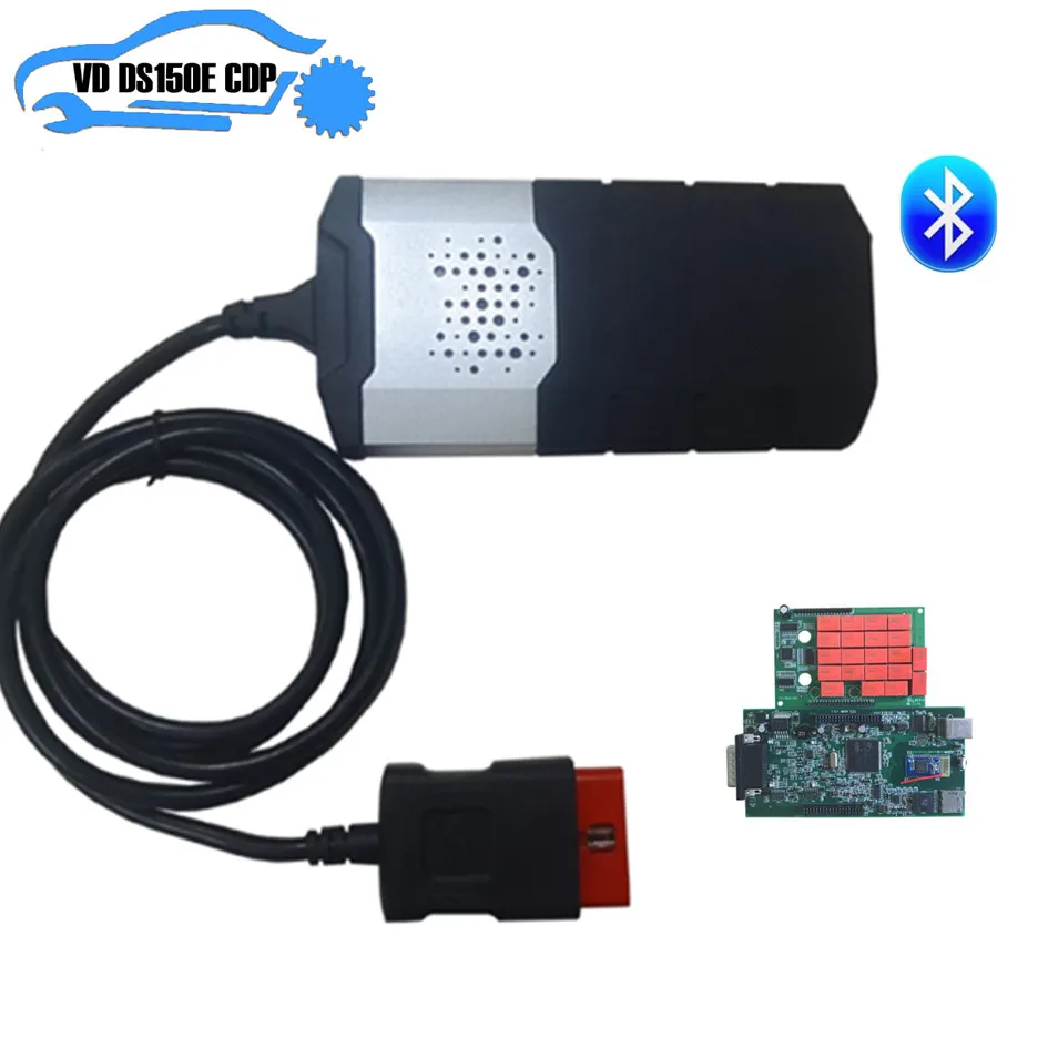 

Single green board pcb with bluetooth obd obd2 diagnostic For delphis autocome vd ds150e cdp car and truck scanner TCS free ship