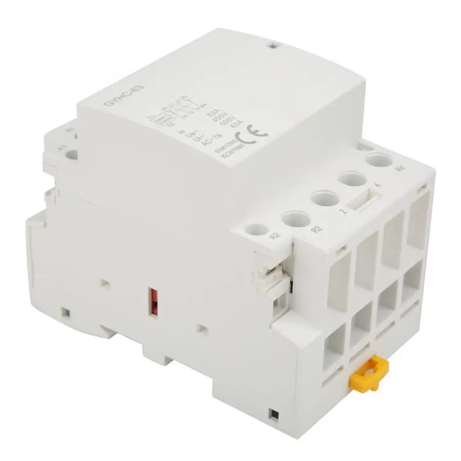 4P контактор переменного тока 63A 220V 50Hz Мини AC контактор для дома 4NO 2NO 2NC c креплением на рейке DIN бытовой