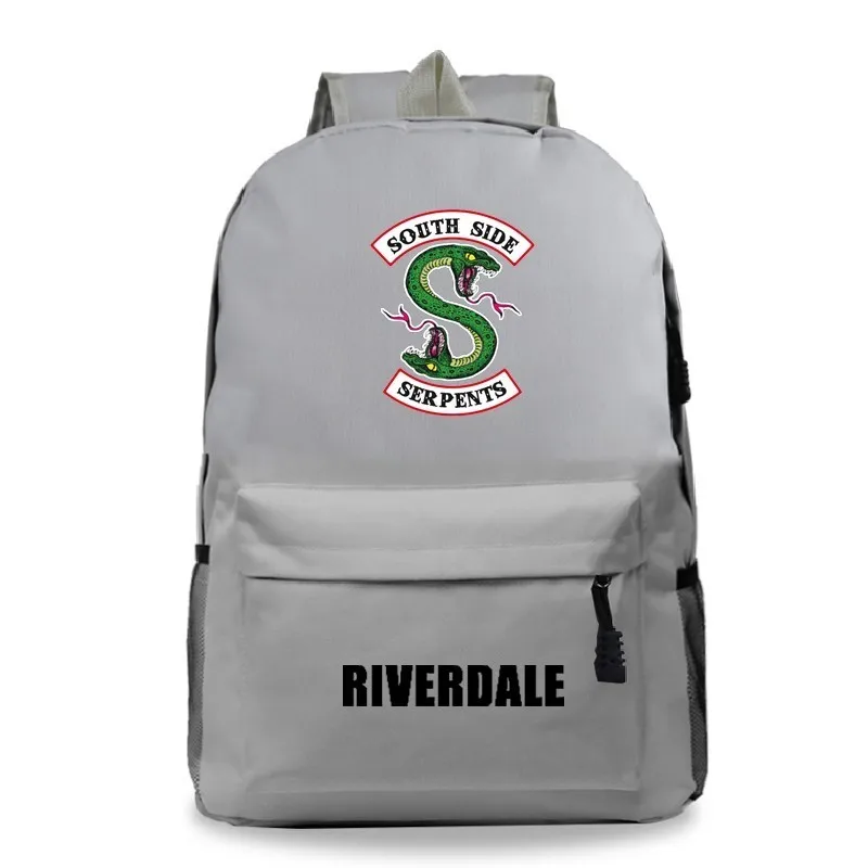 Холщовая Сумка для книг путешествий Riverdale 2 Style Fashion Anime South Side Serpents женский рюкзак