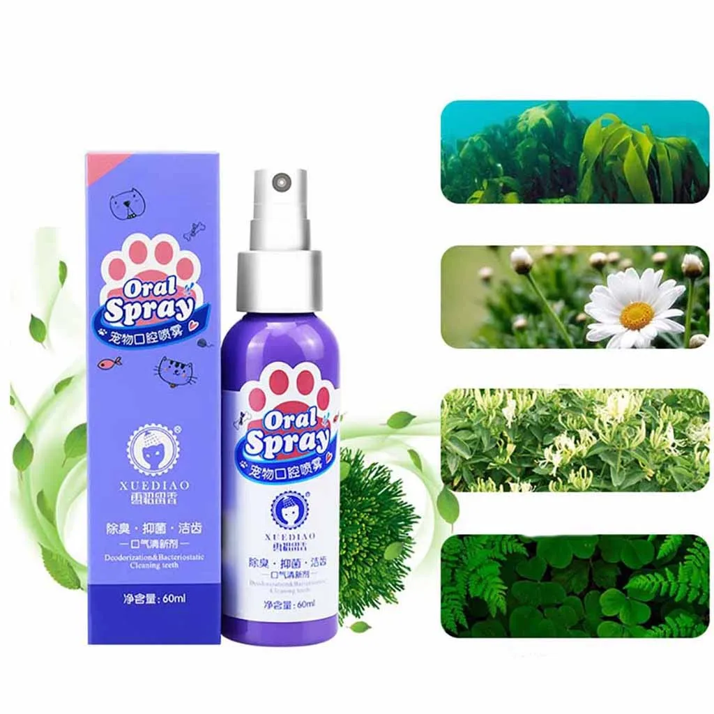 ПЭТ освежитель полости рта спрей для собак полоскание рта свежий Воздухоочиститель для зубов нетоксичный Стоматологическая забота здоровая Чистка рта собаки# QQ
