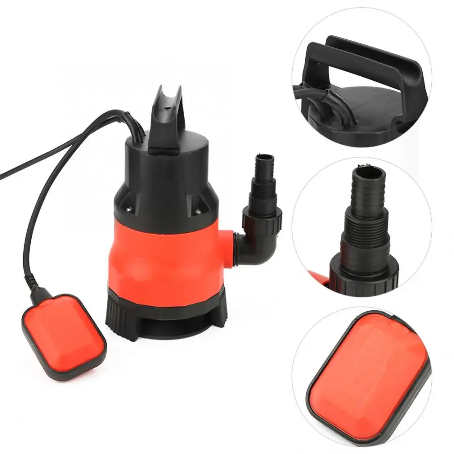 Electric Heave Duty Submersible Pump for Family Pond Clean Dirty Flood Water US Plug 110V High Performance 400W Water Pump 