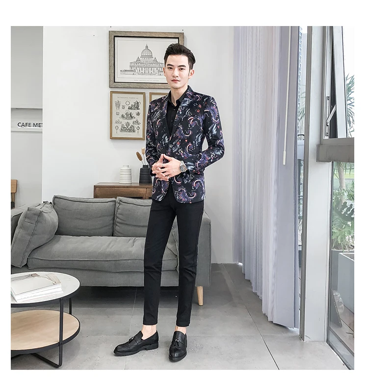 Блейзер Masculino Heren Блейзер Jas Lente Toevallige уличная маннен блейзер для ночного клуба выпускной для курения Formele slijage