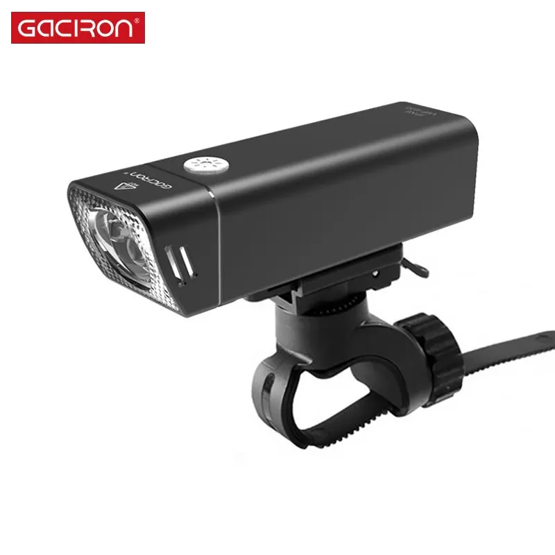 Gaciron Bicycle 600 Lumens Headlight Builtin 2500mah Usb Charge Side