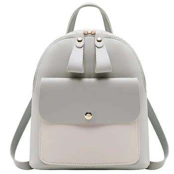 

2020 Mini Backpack Women Korean Style PU Leather Shoulder Bag For Teenage Girls Multi-Function Small Knapsack Female Phone Pouch
