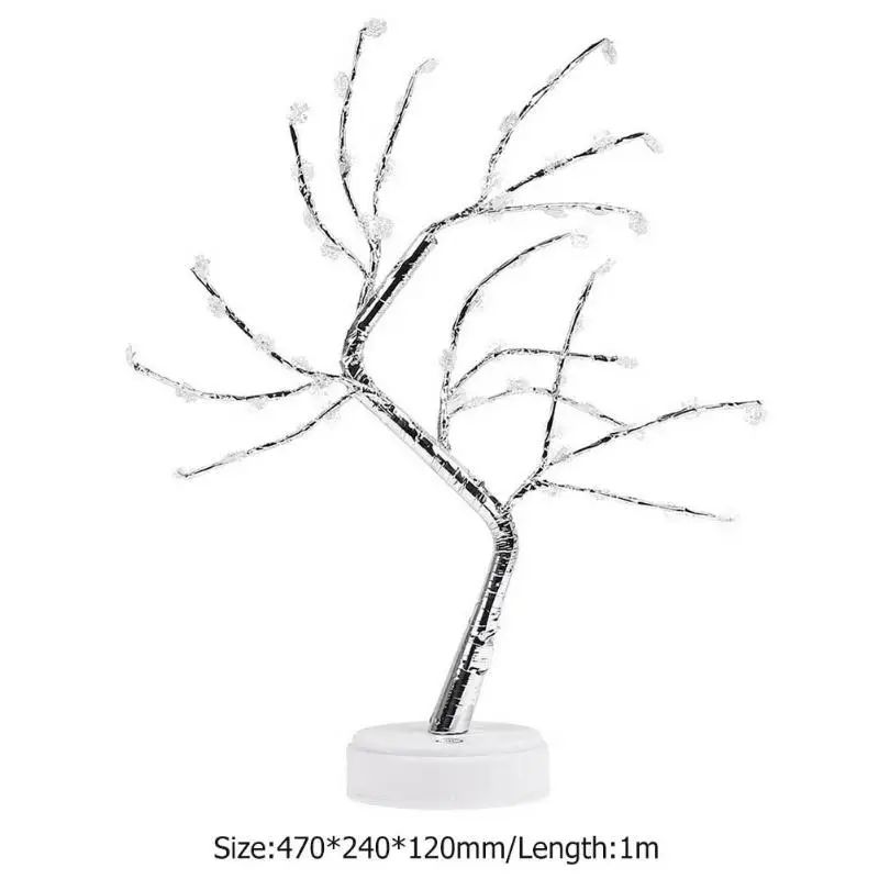 60LED USB дерево звезда Огни Медный провод настольные лампы дома РОЖДЕСТВО Праздничное Рождественское украшение для дома
