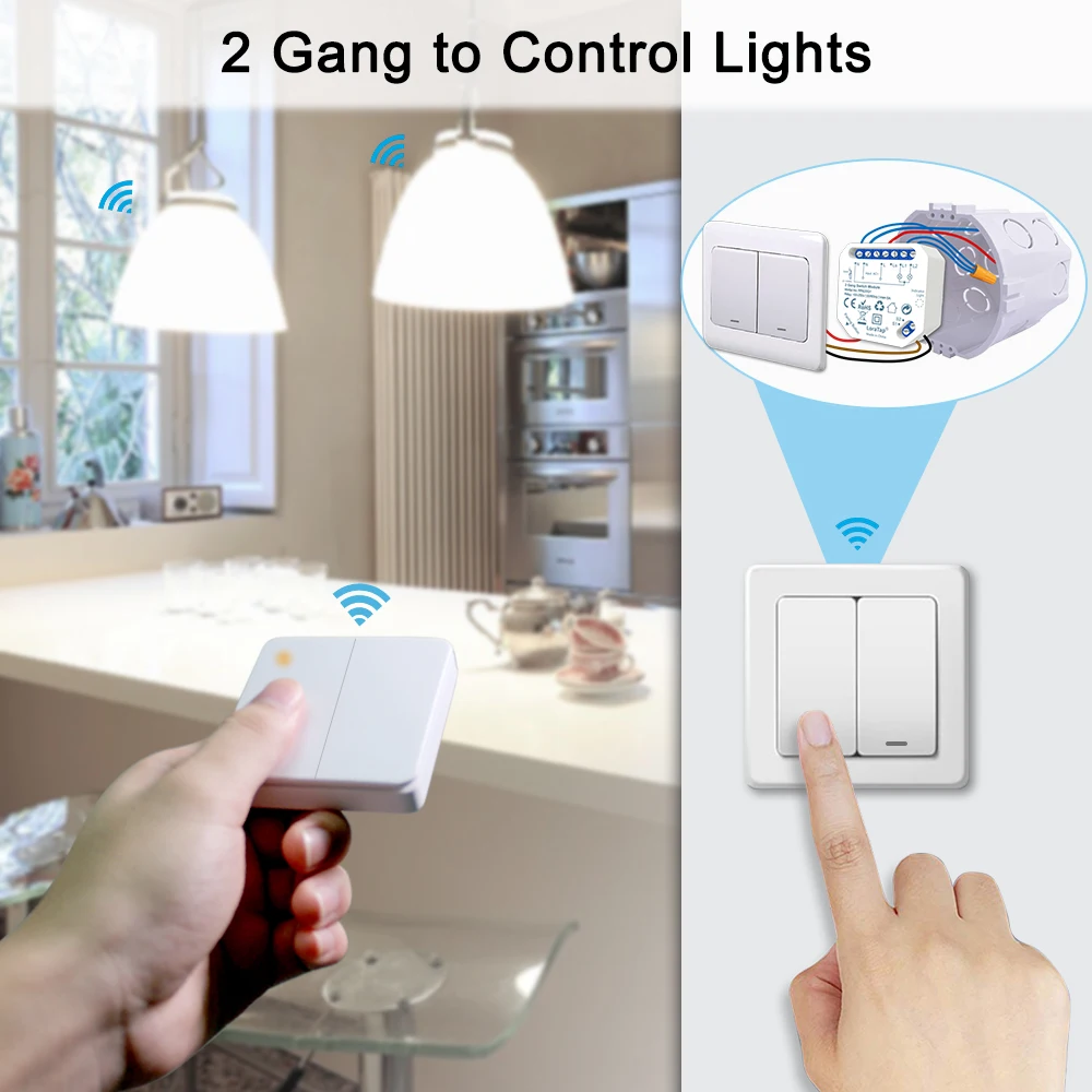 LoraTap 868Mhz Magnetic Smart Light Switch LED Push Button