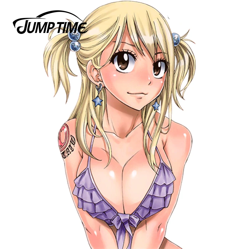 Jumptime 13cm X 7 9cm Anime Fairy Tail Girls Cartoon Beauty Lucy Heartfilia Sports Rally Car Stickers Decal Car Stickers Aliexpress