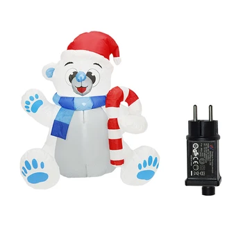 

Inflatable Christmas Bear LED Toy Mascot Doll Party Carnival Adults Blow Up Toy for Party Activity Decoration EU US UK AU Plug