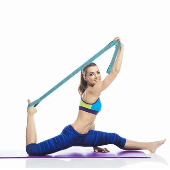 

Yoga Pull Strap Belt Polyester Latex Elastic Latin Dance Stretching Band Loop Yoga Pilates GYM Fitness Exercise Resistance Bands