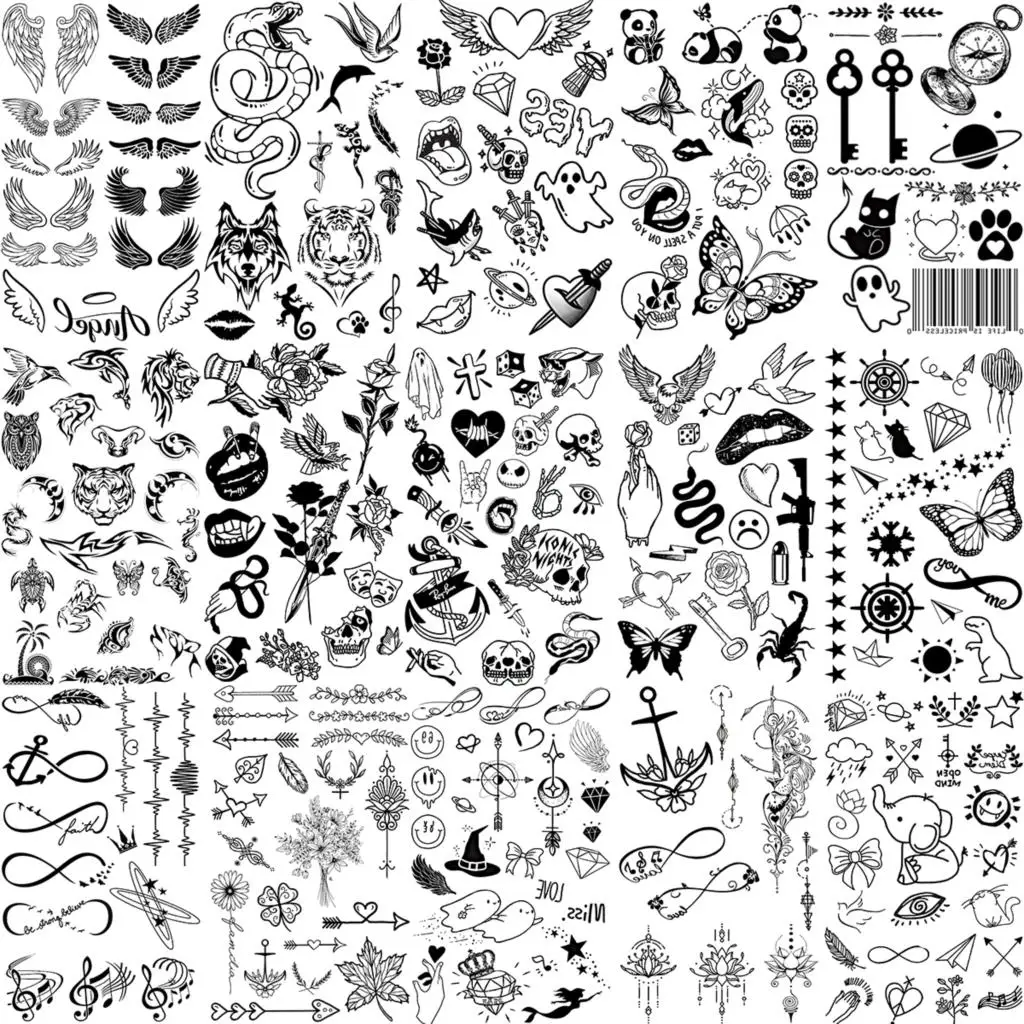 Dropshipping Copilot Little Wings Skull Infinity Temporary Tattoos