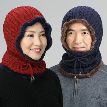 Gebreide Bivakmuts Herfst Winter Trekkoord Pluizige Gezicht Mond Masker Sjaal Warmer Hoed Voor Vrouwen Mannen nieuwe Gebreide Bivakmuts Herfst Winter Trekkoord Pluizige Gezicht Mond Masker Sjaal Warmer Hoed Voor Vrouwen Mannen nieuwe