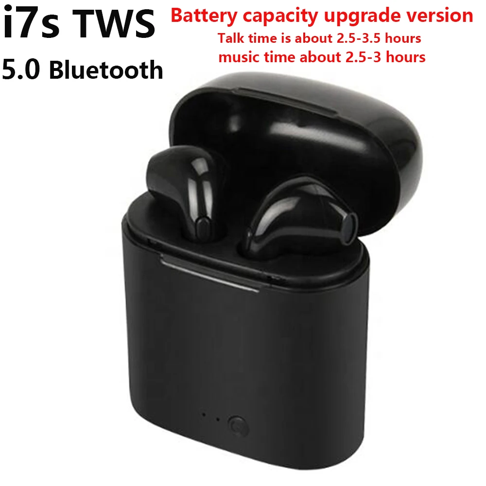 Mini i7s TWS Bluetooth Earphones 5.0 Stereo Mic Headset Wireless Sport Earbud with Charging Box for xiaomi huawei Smart Phone |