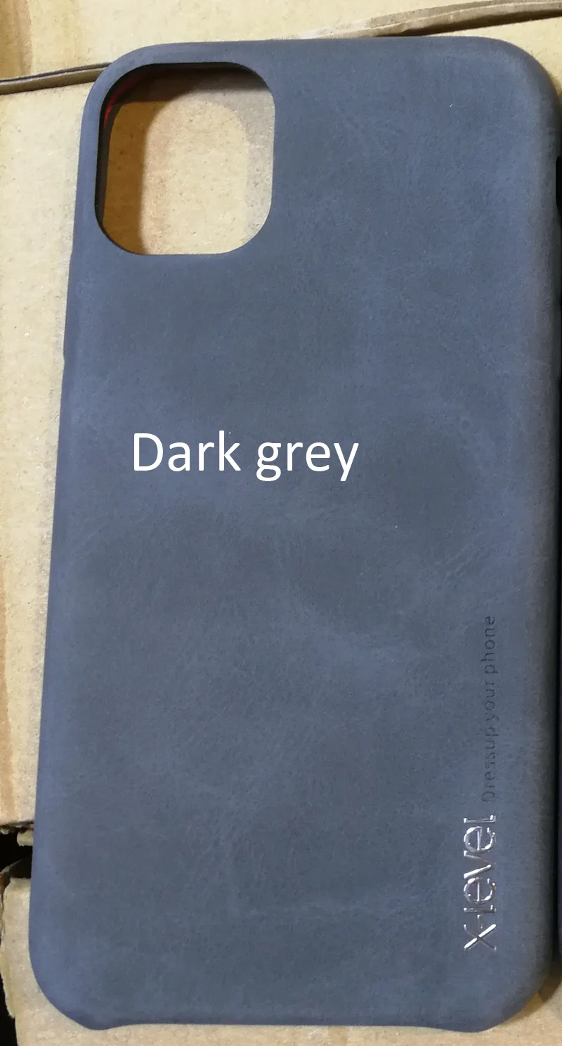 X-Level винтажный Чехол для iPhone 11 Pro Max Ретро X уровень Матовый кожаный защитный чехол - Цвет: Dark grey