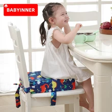 Babyinner Children Increased Chair Pad Removable Baby Dining Cushion Adjustable Kids Feeding Booster Seat Cartoon Baby Furniture