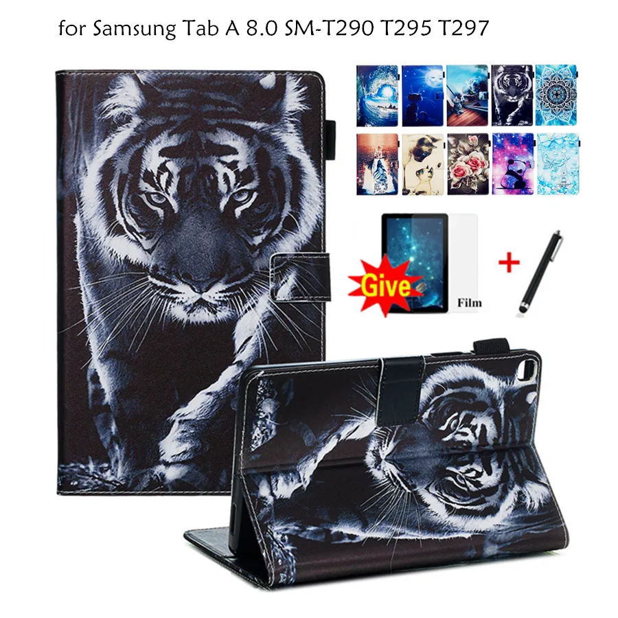 Чехол для планшета Samsung galaxy tab A 8 0 дюйма Женский флип чехол 2019 T290 T295 T297 Модный с