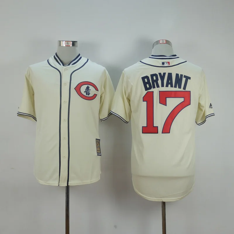 Серебристый Мужская майка Chicago Javier Baez Anthony Rizzo Kris Bryant Ryne Sandberg FLEX& Cool Base - Цвет: Серебристый