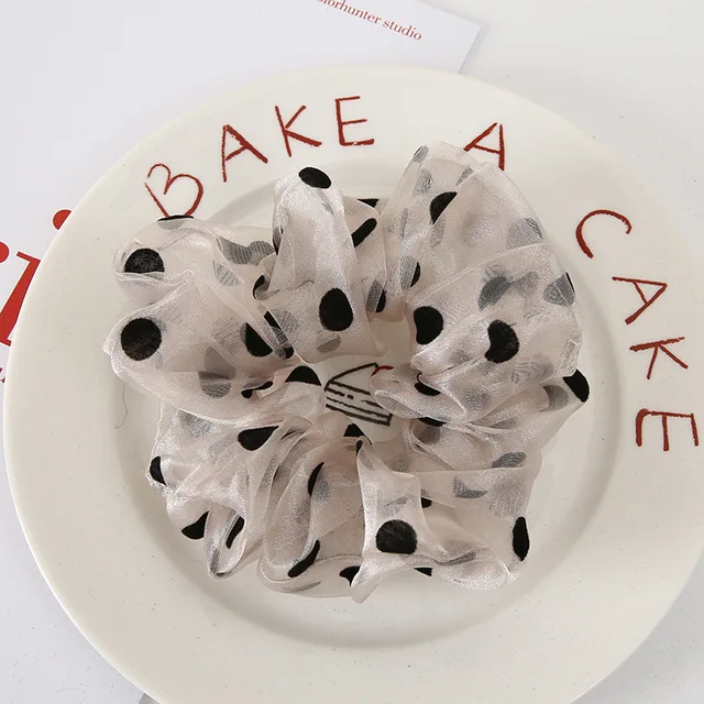 Oversized Scrunchies Organza Hair Ties Elastic Hair Band Women Girs Ponytail Holder Fashion Hair Ropes Headband Hair Accessories B6