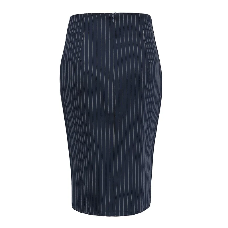 Work Wear Pencil Skirts Stitching High Waist Women's Skirt Hip Wrap Side Slit Skirt Sexy Twill Office Skirts