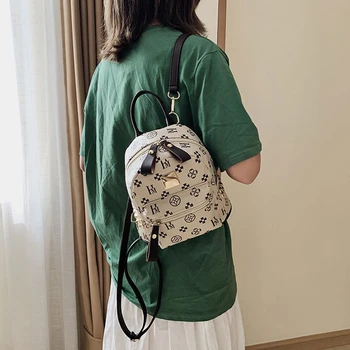 

Female Backpack 2020 New fashion soft leather travel small backpack student bag Teen Girl simple Women Backpack Crossbody bag