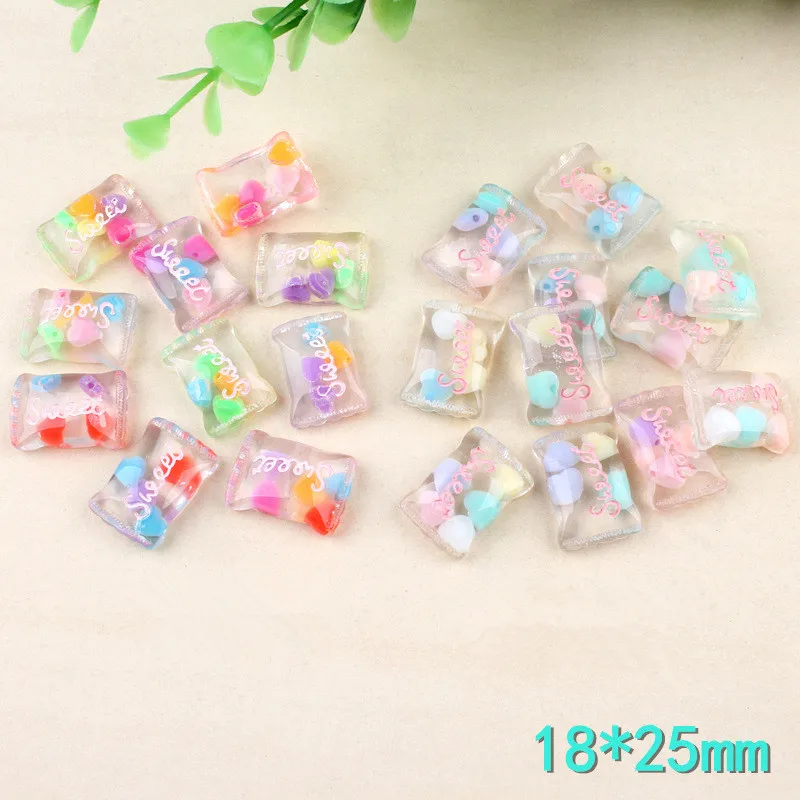 

10Pcs Lovely Candy Crafts Flatback Cabochon Scrapbooking Decorations Fit Phone Case Embellishments Beads DIY Accessories