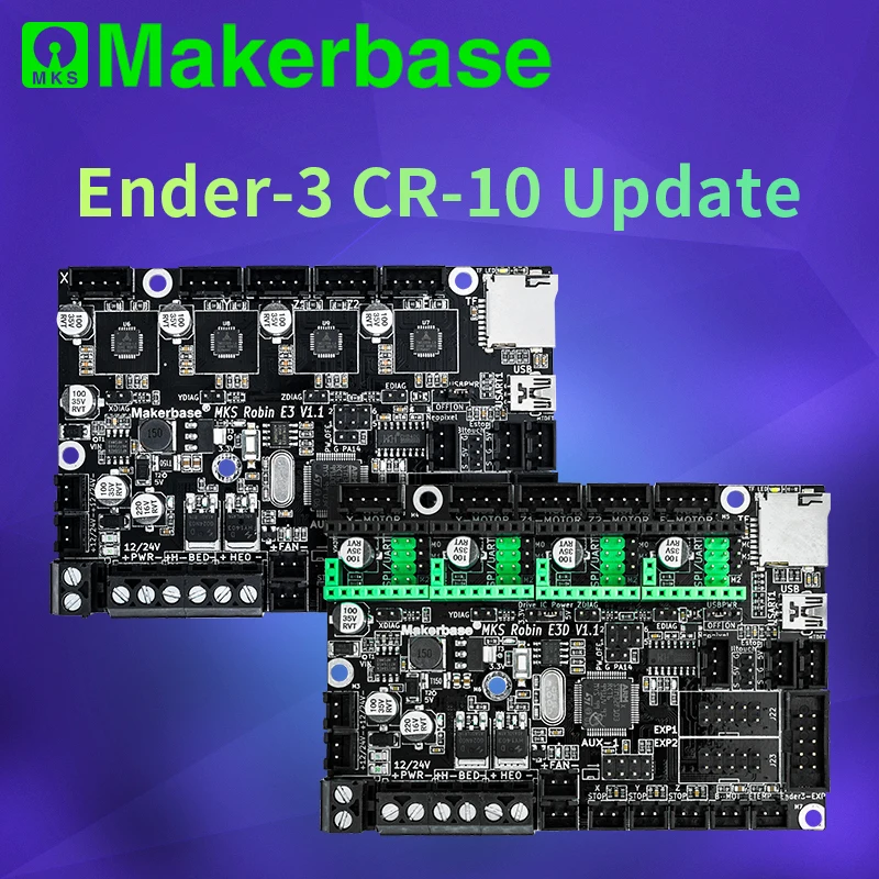 Placa de Controle Driver para Creality 3d com Tmc2209 Makerbase Robin 32bit Peças Impressora Uart Modo Ender 3 Cr-10 Mks e3 E3d - Imagem 2