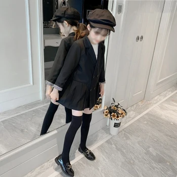 

New 5-10 year girl baby spring and autumn suit suit new children's spring and autumn dress net red girl Korean suit dress coat