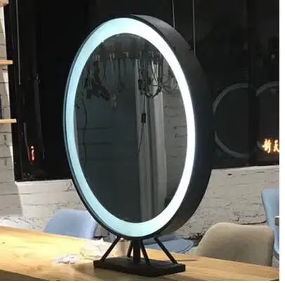 Специальная лампа для парикмахерской, Парикмахерское зеркало, студийное зеркало для макияжа, с одной стороны, двухстороннее круглое зеркало ta - Цвет: 70cm