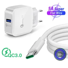 Oppo a53s a73 reno3 realme 6 q2 x2 carregador rápido adaptador usb 5a super flash vooc tipo c cabo para huawei p inteligente z 2021 honra 20s