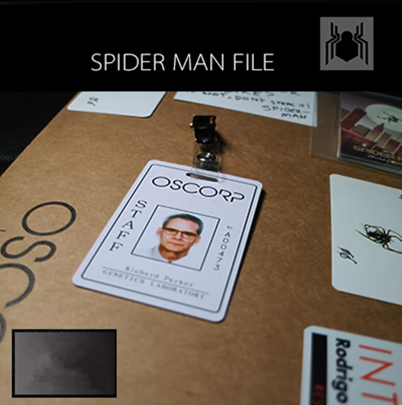 Супергерой Человек-паук: вдали от дома личный файл документ косплей реквизит крафт файл папка Мстители: конечные игры аксессуары