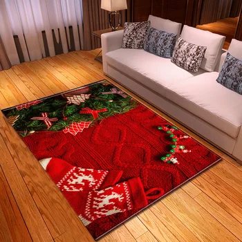 

Red Merry Christmas Welcome Doormats New Year Indoor Home Decor Carpets for Living Room Bedroom Floor Mat Kids Room play Big Rug