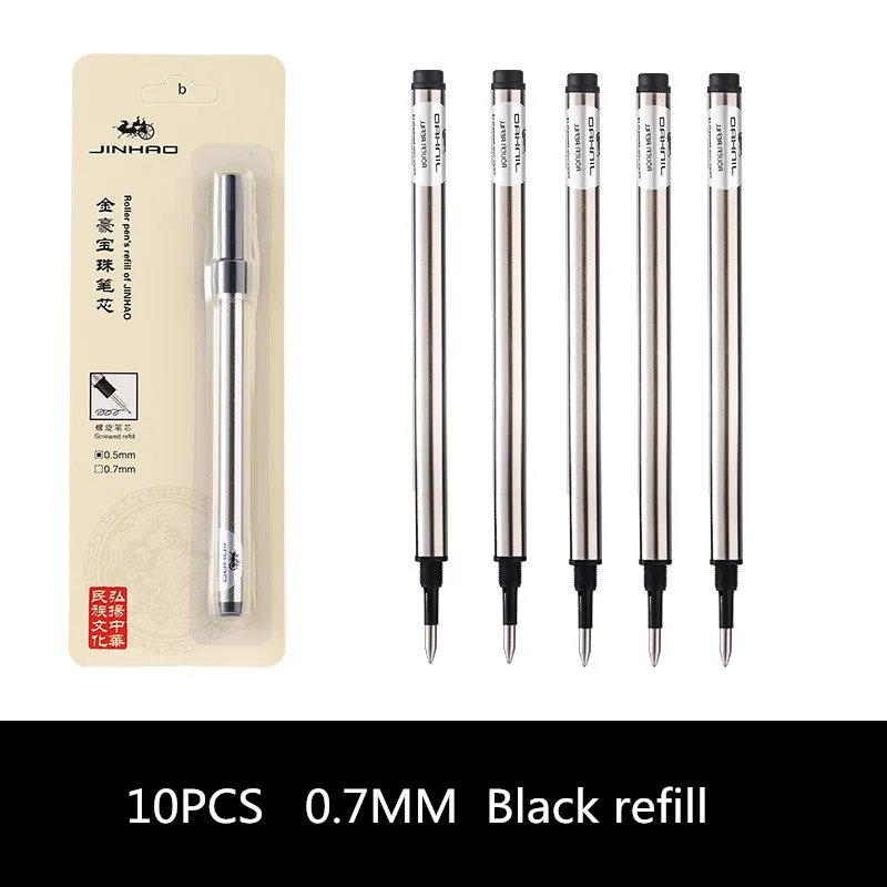 JINHAO Superior Quality Ballpoint Pen Refills Black and Blue ink 0.5-0.7mm Nib Office & School Supplies Roller Pen Refills