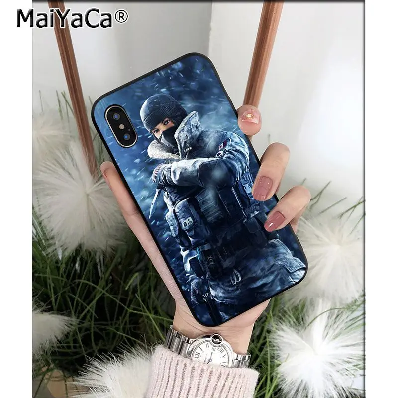 A2 MaiYaCa Tom Clancy Rainbow Six Siege черный ТПУ мягкий чехол для телефона iPhone X XS MAX 6 6s 7 7plus 8 8Plus 5 5S SE XR - Цвет: A2