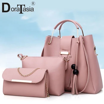 

DORATASIA 2020 Brand newTop Quality Elegant Handbags Large Capacity Office Lady Shoulder Bag Women Bucket Composite Bags Woman