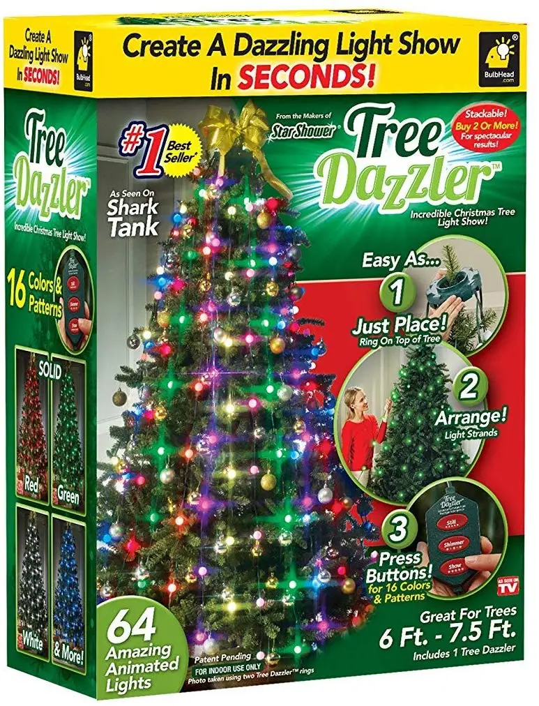

LED String Lights Christmas Tree Dazzler Colourful Changeable Twinkling Night Lamp Holiday New Year Garden Tree Decoration